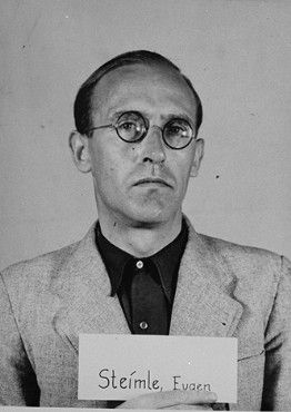 Mug-shot of defendant Eugen Steimle at the Einsatzgruppen Trial